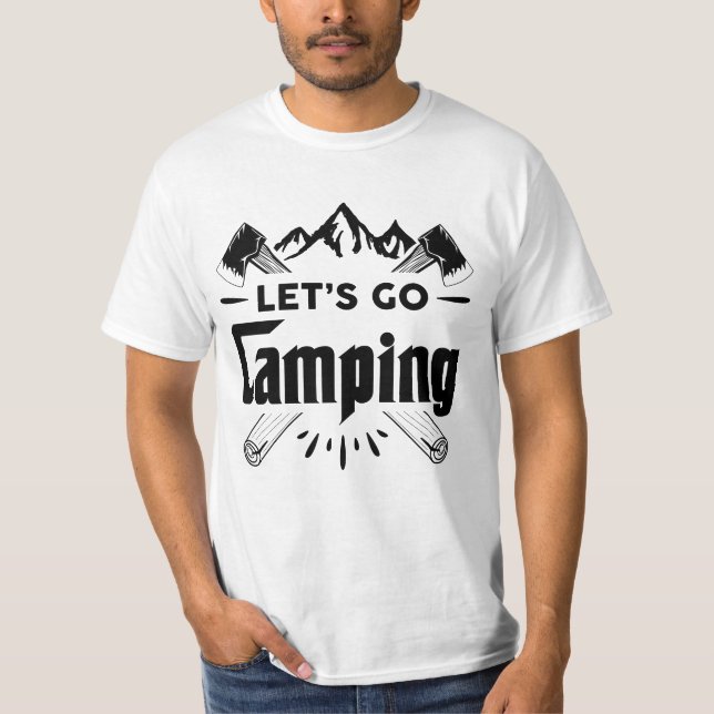 Vi går och campar, campar vibes t shirt (Framsida)