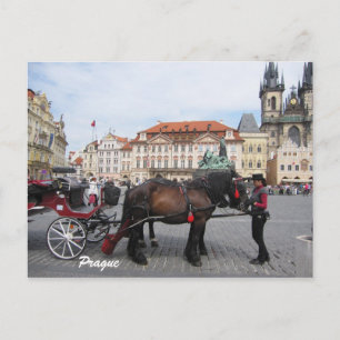 Vi går och tittar på i Prag-vykortet Vykort