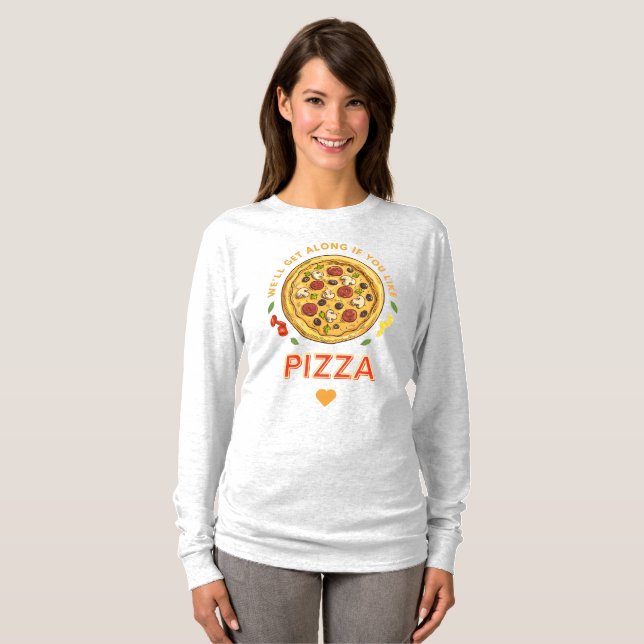 Vi går om du gillar pizzasologan t shirt (Hel framsida)