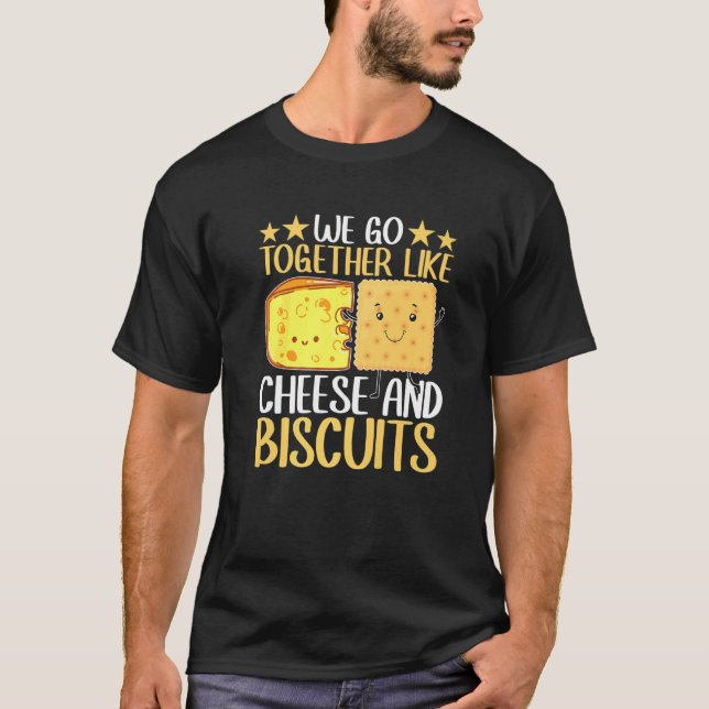 Vi går samman som ost och biscuber t shirt (Framsida)