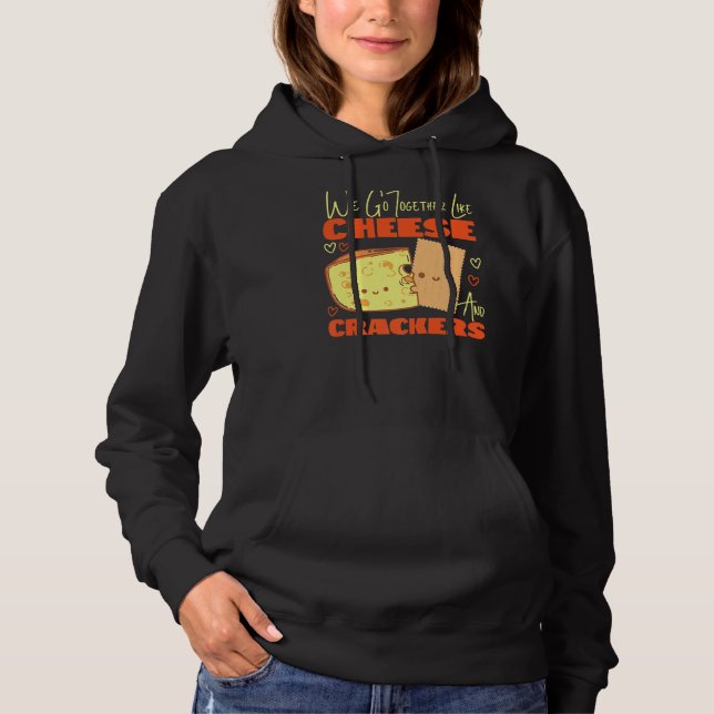 Vi går samman som ost och sprickor t shirt (Framsida)