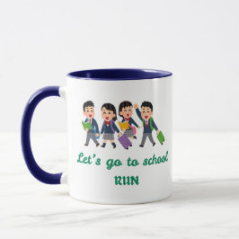 Vi går till skolan, Springa! Funny Back to school Mugg