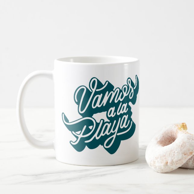 Vi går till stranden kaffemugg (Med munk)