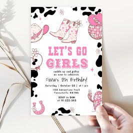 Vi går till Westerna cowgirl Birthday Inbjudningar