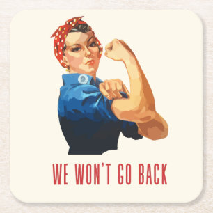 Vi går tillbaka Rosie Riveter Underlägg Papper Kvadrat