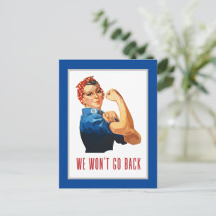 Vi går tillbaka Rosie Riveter Vykort