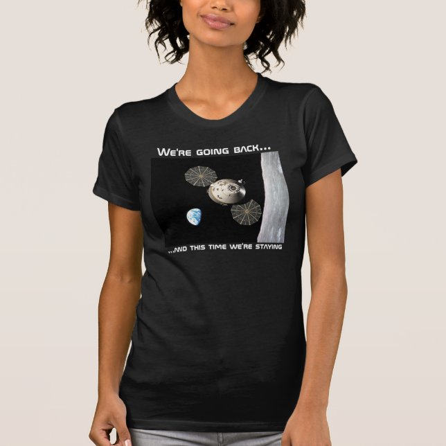 Vi går tillbaka till månen tee shirt (Framsida)