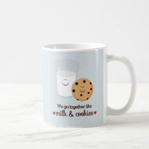 Vi går tillsammans den lika mjölk- och kaffemugg