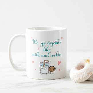 Vi går tillsammans lik mjölk och kakor kaffemugg