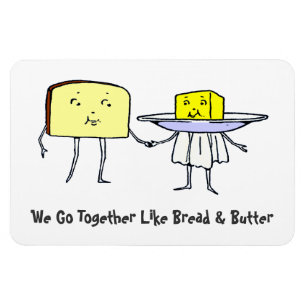 Vi går tillsammans med Bread and Butter Vintage Ar Magnet