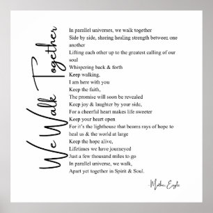 Vi går tillsammans med kärlek dikt poster murkonsd