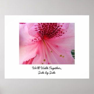 Vi går tillsammans sida vid sida konsttryck Rhodie Poster