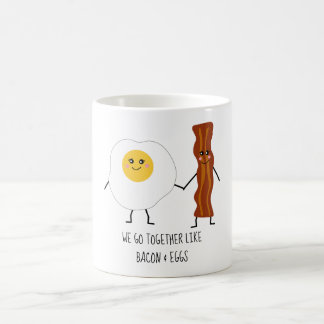 Vi går tillsammans som Bacon & Eggs Cute Kawaii Kaffemugg