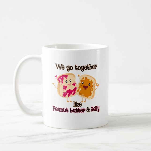 Vi går tillsammans som jordnötssmör och gelé kaffemugg (Vänster)