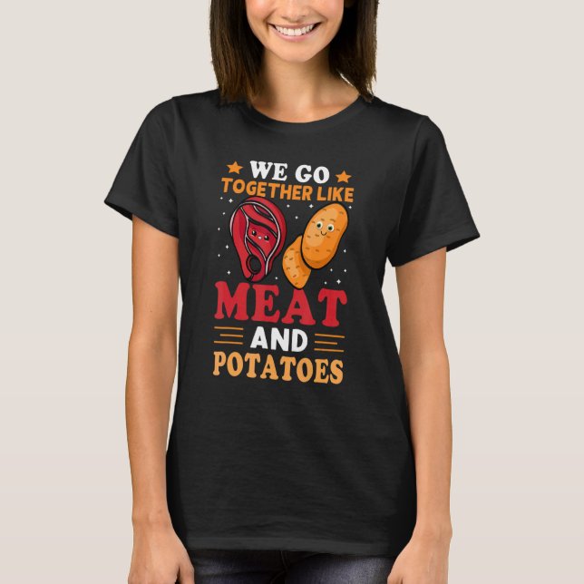 Vi går tillsammans som Kött och potatis T Shirt (Framsida)