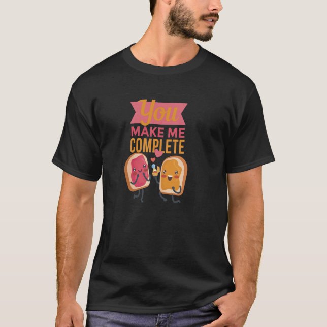 Vi går tillsammans som PB & J Peanut Butter och Je T Shirt (Framsida)