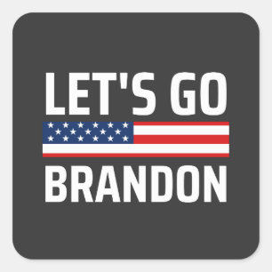 Vi går under brandon chant joe biden, roligt att g fyrkantigt klistermärke