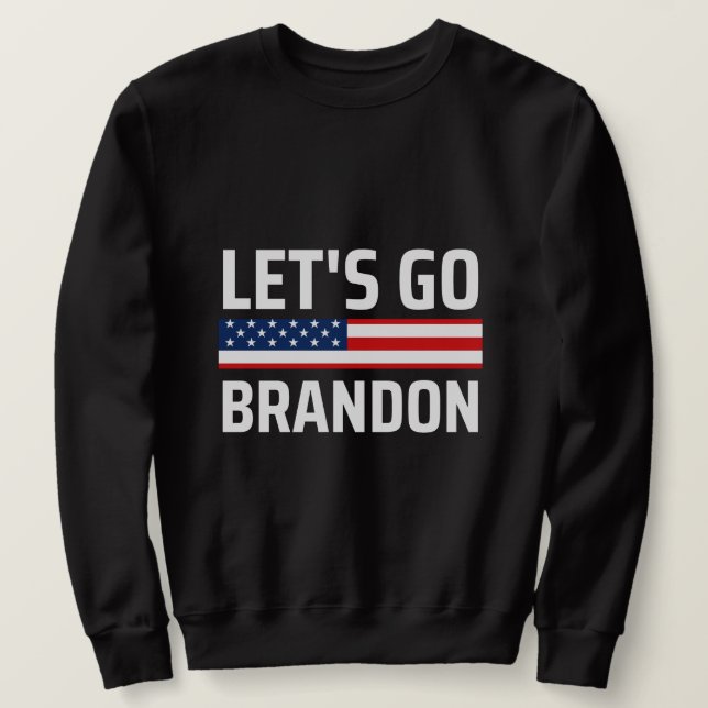 Vi går under brandon chant joe biden, roligt att g lång ärmad tröja (Design framsida)