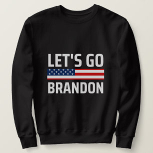 Vi går under brandon chant joe biden, roligt att lång ärmad tröja