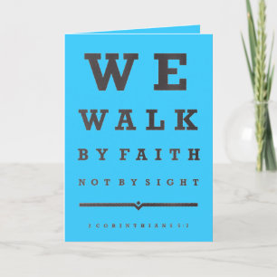 Vi går vid Faith Card Scripture Quote Kort
