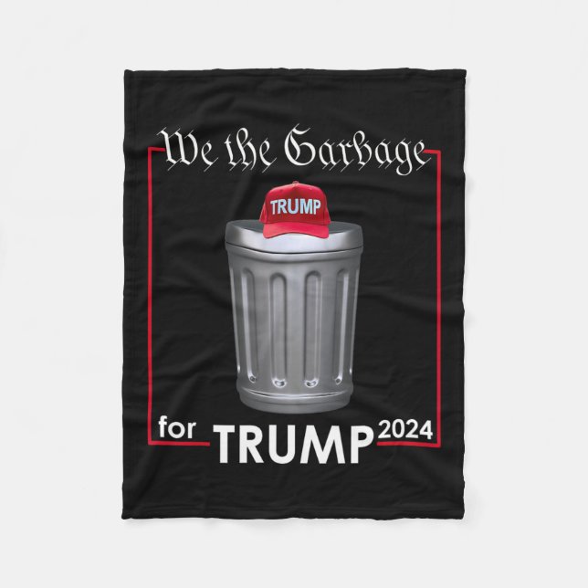 Vi Garbyge for Trump 2024 Lusnyj Garge Man Cost Fleecefilt (Framsidan)