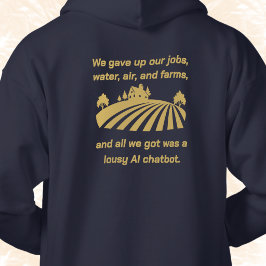 Vi gav upp våra jobb, luft vatten, gårdar AI-chatt Hoodie
