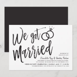 Vi Gift Oss | Efterbröllopsfest Inbjudningar