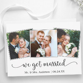 Vi Gift Oss Kalligrafi Hjarta 3 Foto Meddelande