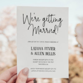 Vi Gifta sig Avslappnad Beach Wedding Inbjudningar