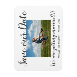 Vi Gifta sig helt enkelt foto-Spara t Magnet