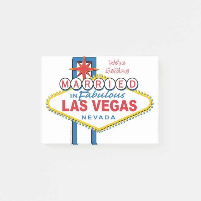 Vi Gifta sig i Las Vegas Post-it Block (Framsida)