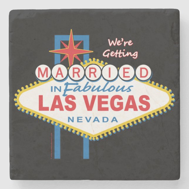 Vi Gifta sig i Las Vegas Stenunderlägg (Framsidan)