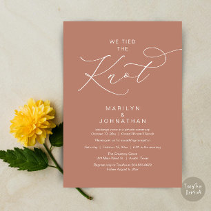 Vi gifte oss, Elopement Mottagning Middag Inbjudningar