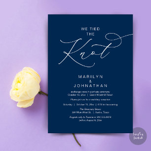 Vi gifte oss, Elopement Mottagning Middag Inbjudningar
