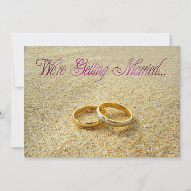 Vi gifter oss bröllop inbjudan (Framsida)