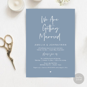 Vi gifter oss, Elopement Middag Dans Inbjudningar