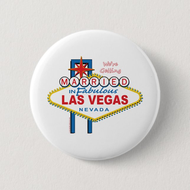 Vi gifter oss i Las Vegas Knapp (Framsida)