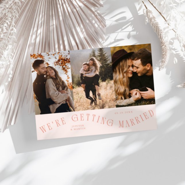 Vi gifter oss Multi Foto Persika Spara Datumet (Skapare uppladdad)