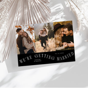 Vi gifter oss Multi Foto Svart Spara Datumet