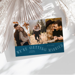 Vi gifter oss Multi Foto Teal Spara Datumet