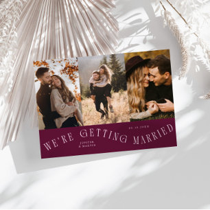 Vi gifter oss Multi Photo Cranberry Spara Datumet