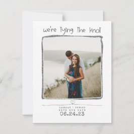 Vi Gifter sig Cute Save the Date Photo Spara Datumet