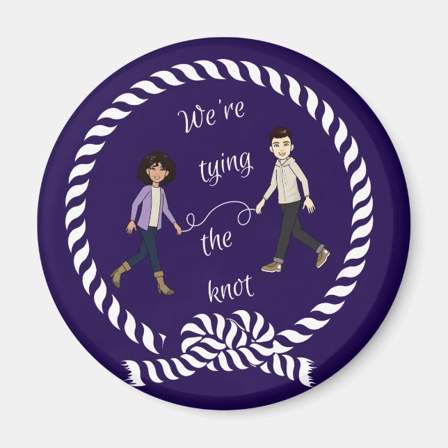 Vi Gifter sig Nautical Färgad Anime Magnet (Framsidan)