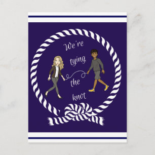 Vi Gifter sig Nautical Färgad Anime Vykort