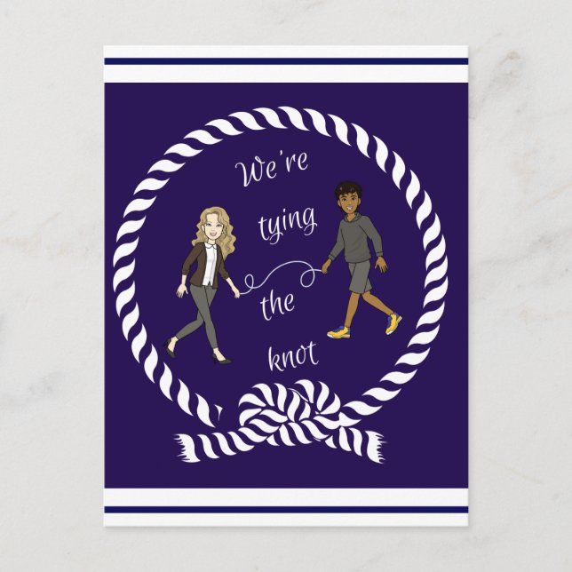 Vi Gifter sig Nautical Färgad Anime Vykort (Framsida)