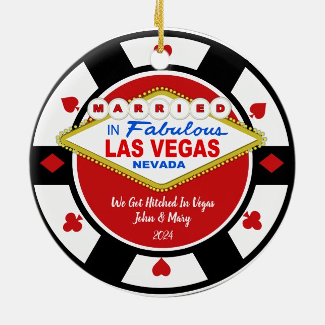 Vi Giftes i Vegas Ornament (Baksidan)