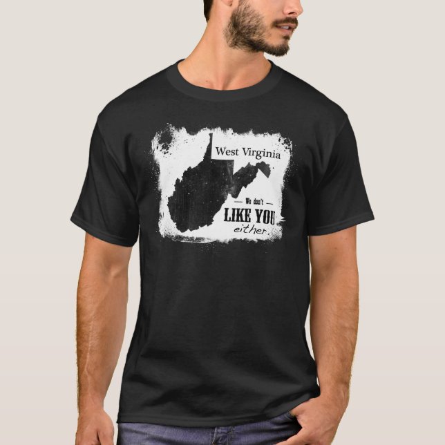 Vi gillar inte dig Antingen-Svarten T-shirt (Framsida)