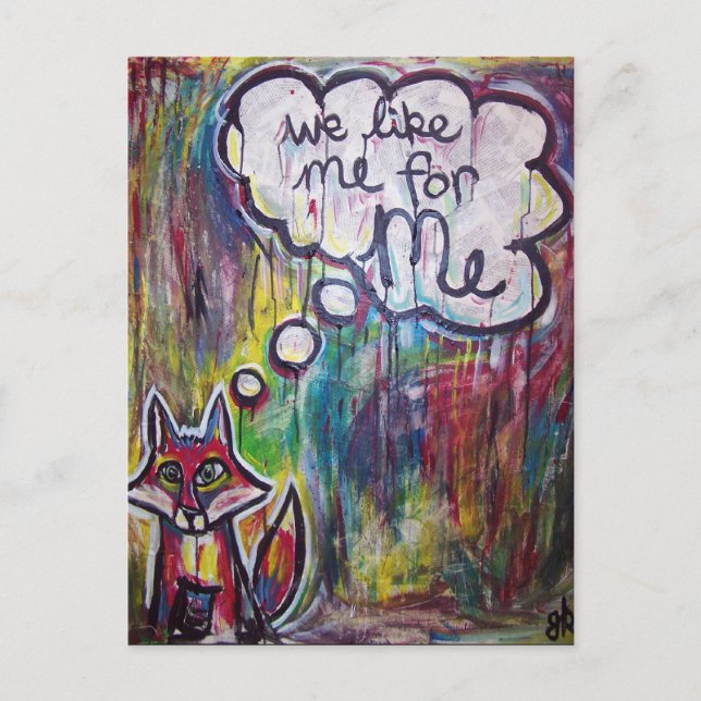 Vi gillar mig för mitt postkort vykort (Framsida)