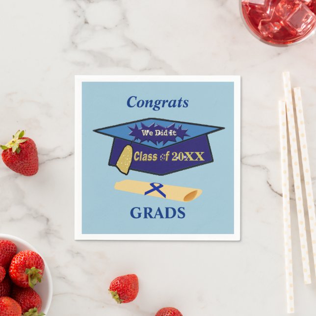 Vi gjorde det där klassade Blues Studenten Hat Pappersservett (Insitu)