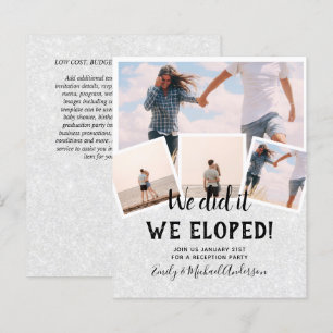 Vi Gjorde Det ELOPEMENT FOTO Bröllops MOTTAGNING B